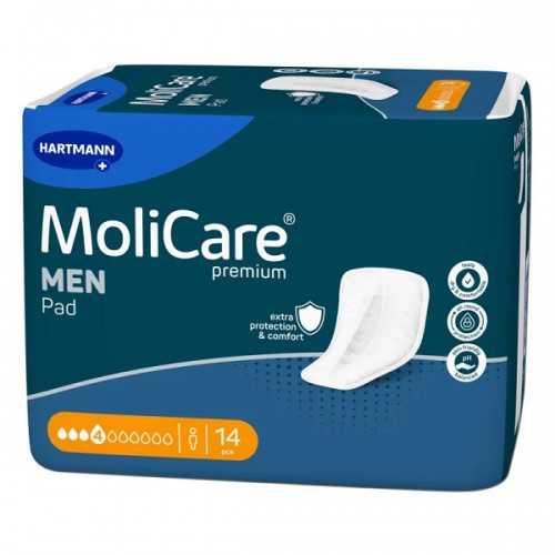 HARTMANN MOLICARE PREMIUM MEN PAD ΕΠΙΘΕΜΑΤΑ ΑΝΔΡΙΚΗΣ ΑΚΡΑΤΕΙΑΣ 4 σταγόνες 14τμχ.