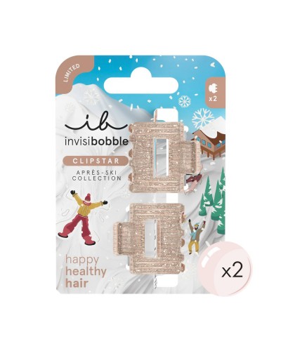 INVISIBOBBLE CLIPSTAR APRES SKI SHIMMER ΚΛΑΜΕΡ ΓΙΑ ΜΑΛΛΙΑ 2τμχ