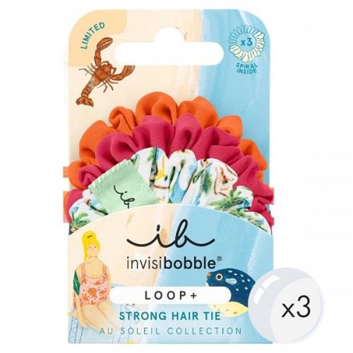 INVISIBOBBLE LOOP+ AU SOLEIL BEACHY BLISS ΛΑΣΤΙΧΑΚΙΑ ΜΑΛΛΙΩΝ 3τμχ