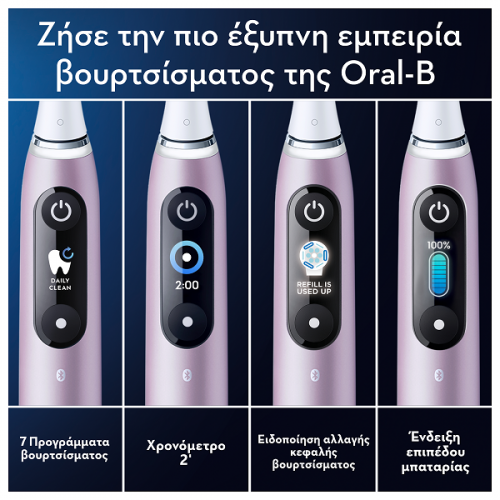 ORAL-B iO SERIES 9 DUO BLACK & ROSE QUARTZ ΗΛΕΚΤΡΙΚΕΣ ΟΔΟΝΤΟΒΟΥΡΤΣΕΣ ΜΑΥΡΗ & ΡΟΖ 2τμχ & ΘΗΚΗ ΤΑΞΙΔΙΟΥ 1τμχ