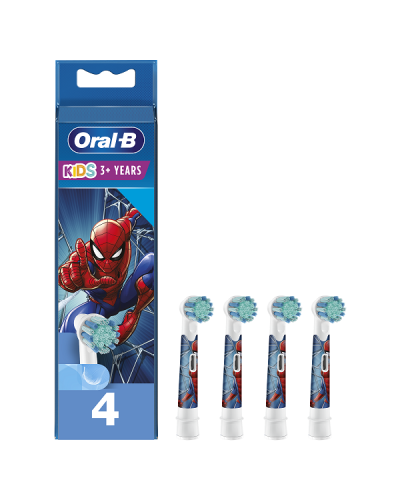 ORAL-B KIDS ΑΝΤΑΛΛΑΚΤΙΚΕΣ ΚΕΦΑΛΕΣ ΠΑΙΔΙΚΗΣ ΗΛΕΚΤΡΙΚΗΣ ΟΔΟΝΤΟΒΟΥΡΤΣΑΣ SPIDERMAN 4τμχ