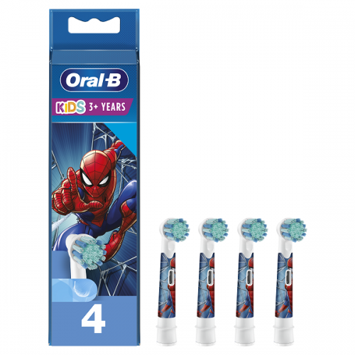 ORAL-B KIDS ΑΝΤΑΛΛΑΚΤΙΚΕΣ ΚΕΦΑΛΕΣ ΠΑΙΔΙΚΗΣ ΗΛΕΚΤΡΙΚΗΣ ΟΔΟΝΤΟΒΟΥΡΤΣΑΣ SPIDERMAN 4τμχ