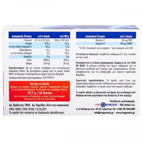 VIOGENESIS AKRATYL 60tabs
