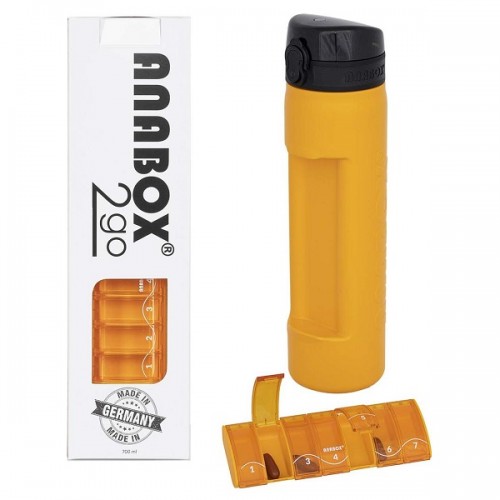 ANABOX 2GO ΜΠΟΥΚΑΛΙ 700ml ΜΕ ΘΗΚΗ ΧΑΠΙΩΝ 7 ΘΕΣΕΩΝ ΣΕ ΔΙΑΦΟΡΑ ΧΡΩΜΑΤΑ