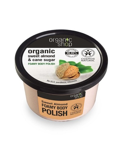 ORGANIC SHOP BODY POLISH SWEET ALMOND TOP 250ML