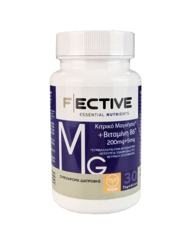 F ECTIVE MAGNESIUM CITRATE + VITAMIN B6 30tabs