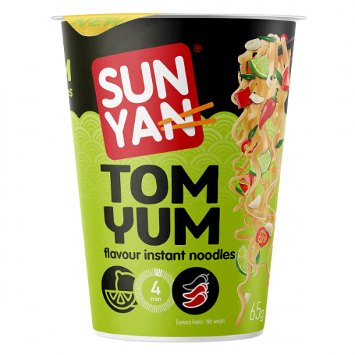 SUN YAN ΕΤΟΙΜΟ ΓΕΥΜΑ NOODLES ΜΕ ΠΙΚΑΝΤΙΚΗ ΓΕΥΣΗ TOM YUM CUP 65g