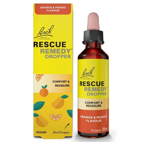 POWER BACH RESCUE REMEDY DROPS ORANGE & MANGO 20ml 