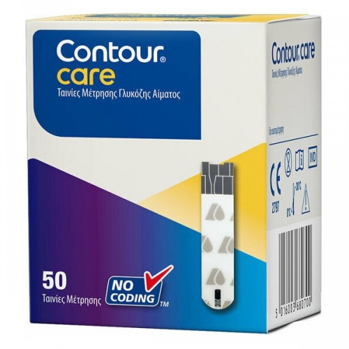 ASCENSIA CONTOUR CARE ΤΑΙΝΙΕΣ ΜΕΤΡΗΣΗΣ ΓΛΥΚΟΖΗΣ ΑΙΜΑΤΟΣ 50τμχ