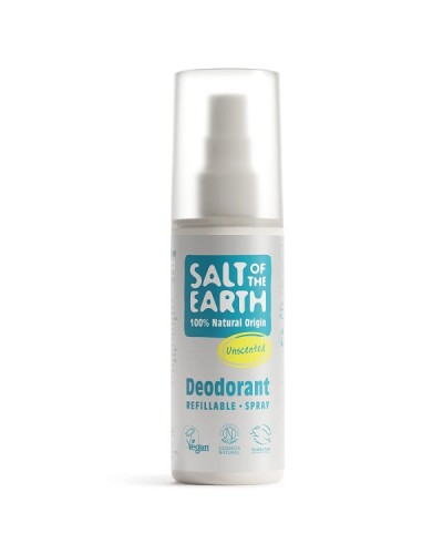 SALT OF THE EARTH NATURAL REFILLABLE DEODORANT SPRAY UNSCENTED 100ml