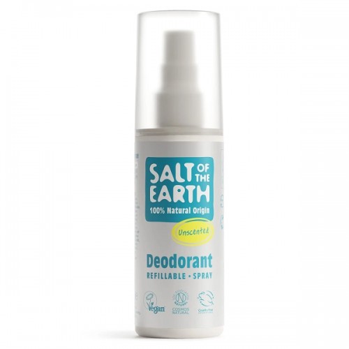 SALT OF THE EARTH NATURAL REFILLABLE DEODORANT SPRAY UNSCENTED 100ml