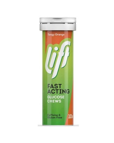 LIFT GLUCOTABS FAST ACTIVE CHEWS ORANGE 10 Μασώμενες Ταμπλέτες