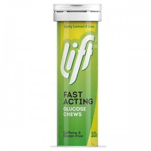 LIFT GLUCOTABS FAST ACTIVE CHEWS LEMON-LIME 10 Μασώμενες Ταμπλέτες