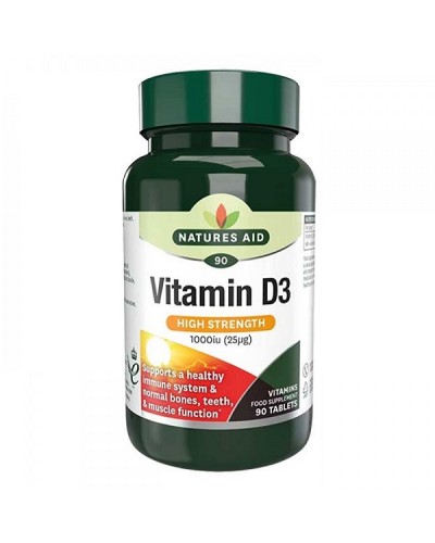 NATURES AID VITAMIN D3 1000IU 25μg 90tabs