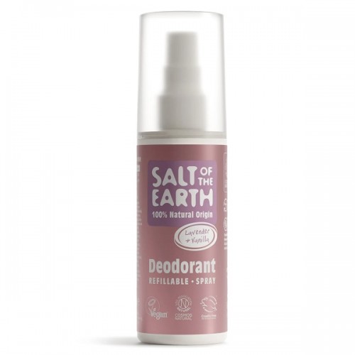 SALT OF THE EARTH NATURAL REFILLABLE DEODORANT SPRAY LAVENDER & VANILLA 100ml