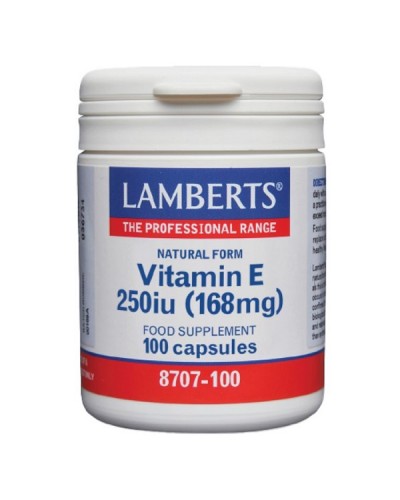 LAMBERTS VITAMIN E 250iu (168mg) NATURAL FORM 100caps