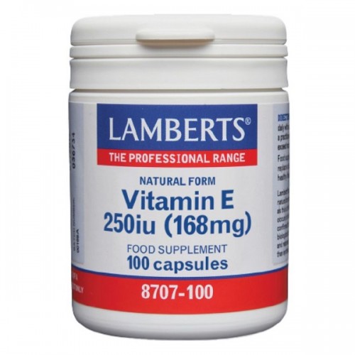 LAMBERTS VITAMIN E 250iu (168mg) NATURAL FORM 100caps