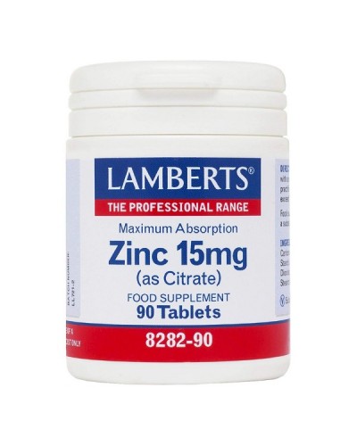 LAMBERTS ZINC 15mg (AS CITRATE) 90tabs