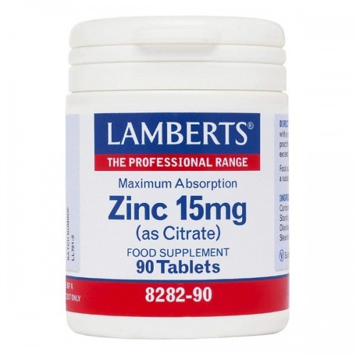 LAMBERTS ZINC 15mg (AS CITRATE) 90tabs