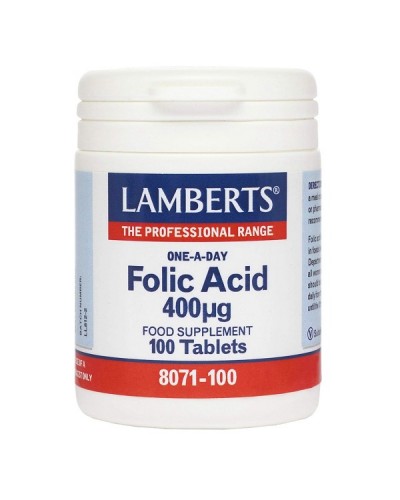 LAMBERTS FOLIC ACID 400μg 100tabs