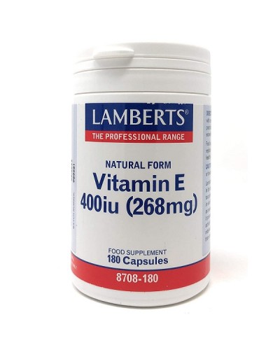 LAMBERTS VITAMIN E 400iu (268mg) NATURAL FORM 180caps