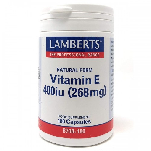 LAMBERTS VITAMIN E 400iu (268mg) NATURAL FORM 180caps