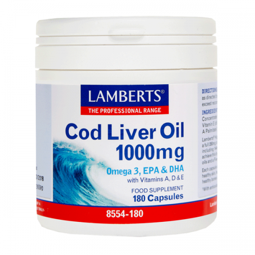 LAMBERTS COD LIVER OIL 1000mg 180caps