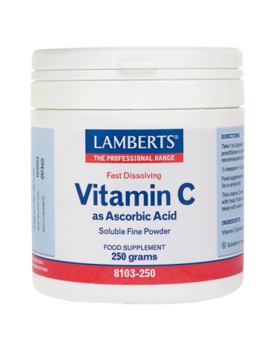 LAMBERTS VITAMIN C AS ASCORBIC ACID POWDER 250g