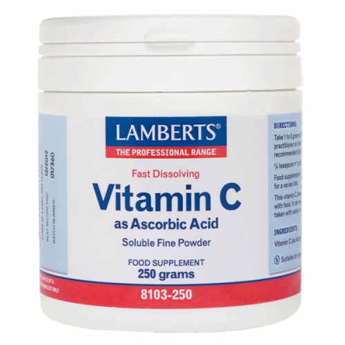 LAMBERTS VITAMIN C AS ASCORBIC ACID POWDER 250g