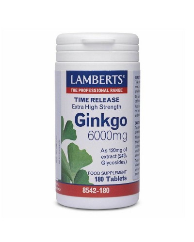 LAMBERTS GINKGO BILOBA EXTRACT 6000mg 180tabs