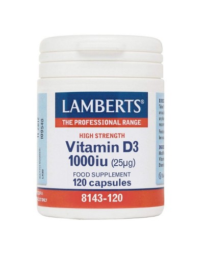 LAMBERTS VITAMIN D3 1000iu (25μg) 120caps