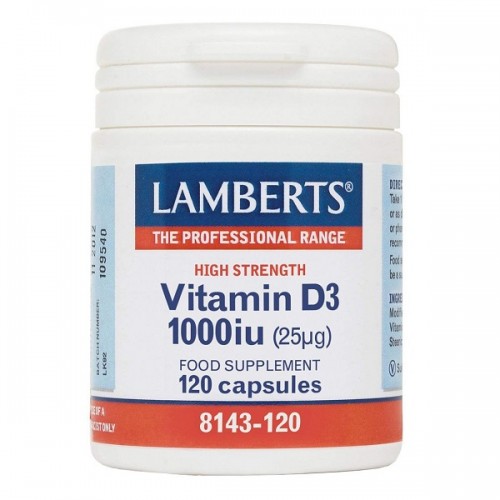 LAMBERTS VITAMIN D3 1000iu (25μg) 120caps