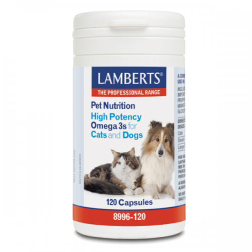 LAMBERTS PET NUTRITION HIGH POTENCY OMEGA 3S FOR CATS AND DOGS 120tabs