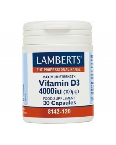 LAMBERTS VITAMIN D3 4000iu (100μg) 30caps