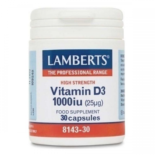 LAMBERTS VITAMIN D3 1000iu (25μg) 30caps