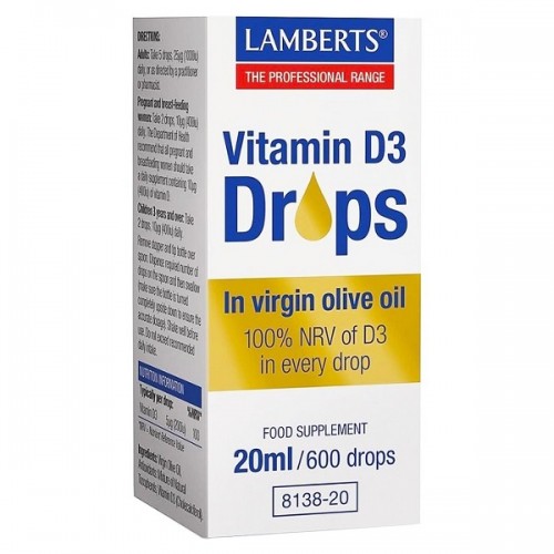 LAMBERTS VITAMIN D3 DROPS 20ml