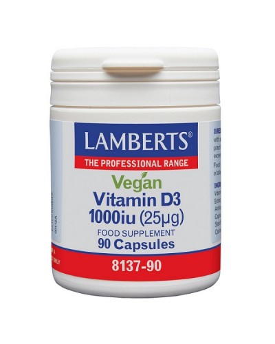 LAMBERTS VEGAN VITAMIN D3 1000IU 90caps