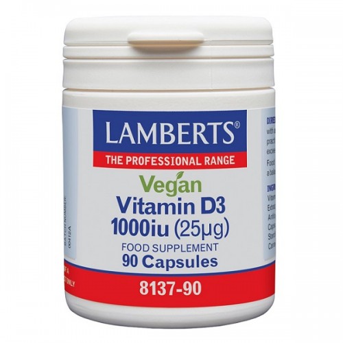 LAMBERTS VEGAN VITAMIN D3 1000IU 90caps