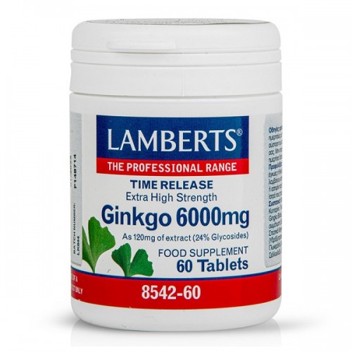 LAMBERTS GINKGO BILOBA EXTRACT 6000mg 60tabs