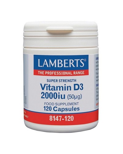 LAMBERTS VITAMIN D3 2000iu (50μg) 120caps