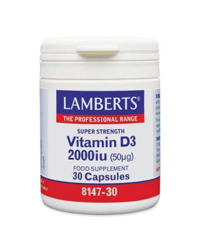 LAMBERTS VITAMIN D3 2000iu (50μg) 30caps