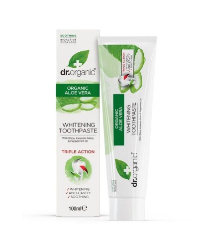 DR ORGANIC ALOE VERA TOOTHPASTE WHITENING 100ml