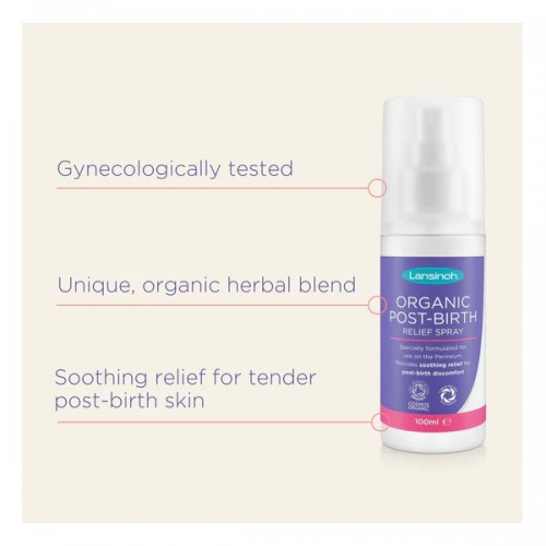 LANSINOH ORGANIC POST-BIRTH RELIEF SPRAY 100ml