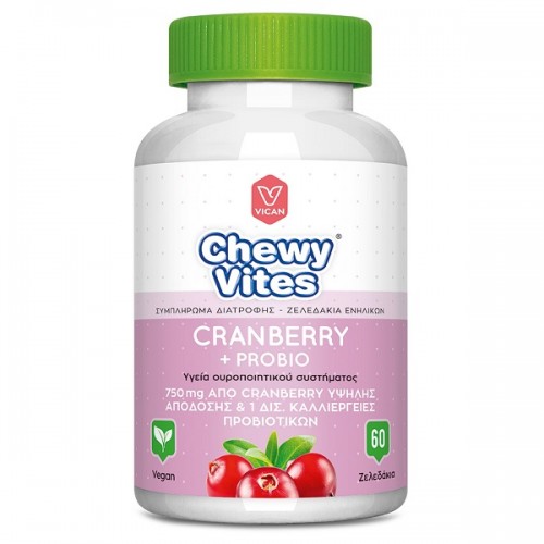 VICAN CHEWY VITES CRANBERRY + PROBIO 60 Ζελεδάκια