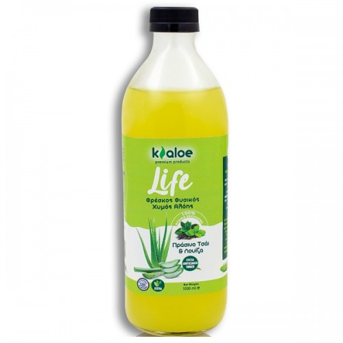 KALOE GEL ΑΛΟΗΣ ΜΕ ΠΡΑΣΙΝΟ ΤΣΑΙ ΚΑΙ ΛΟΥΙΖΑ 1000ML