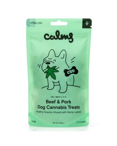 YPSILON CALMS CBD DOG CANNABIS TREATS BEEF & PORK 100g