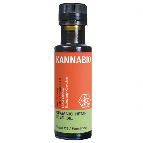 KANNABIO ORGANIC HEMP SEED OIL ΕΛΑΙΟ ΣΠΟΡΩΝ ΒΙΟΛΟΓΙΚΗΣ ΚΑΝΝΑΒΗΣ 100ml