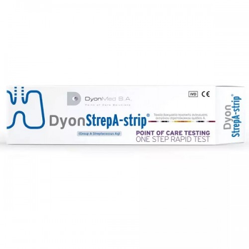 DYONMED STREP A RAPID TEST ΔΙΑΓΝΩΣΤΙΚΟ TEST ΑΝΤΙΓΟΝΟΥ ΣΤΡΕΠΤΟΚΟΚΚΟΥ ΟΜΑΔΑΣ Α 1τμχ