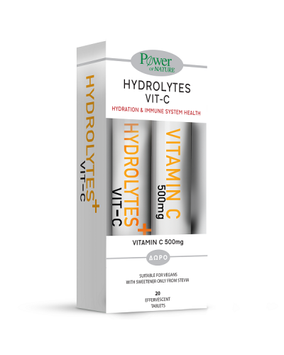 POWER HEALTH PROMO HYDROLYTES+ VIT-C 20 ΑΝΑΒΡΑΖΟΝΤΑ ΔΙΣΚΙΑ & ΔΩΡΟ VITAMIN C 500mg 20 ΑΝΑΒΡΑΖΟΝΤΑ ΔΙΣΚΙΑ