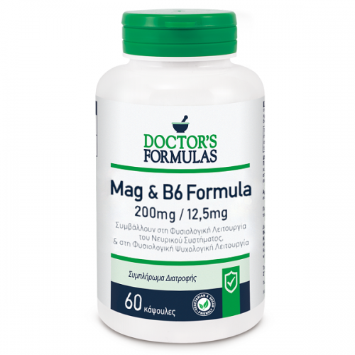 DOCTORS FORMULAS MAG 200mg & B6 12.5mg FORMULA 60caps